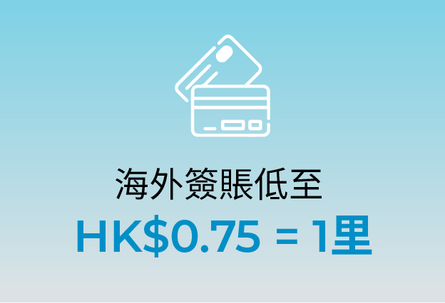 海外簽賬低至HK$0.75/1里