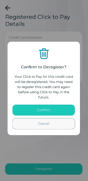 Step 4: Click “Confirm” to confirm the deregistration」Screenshot