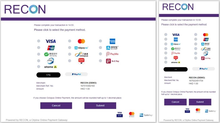 Select payment method (web/mobile) Image